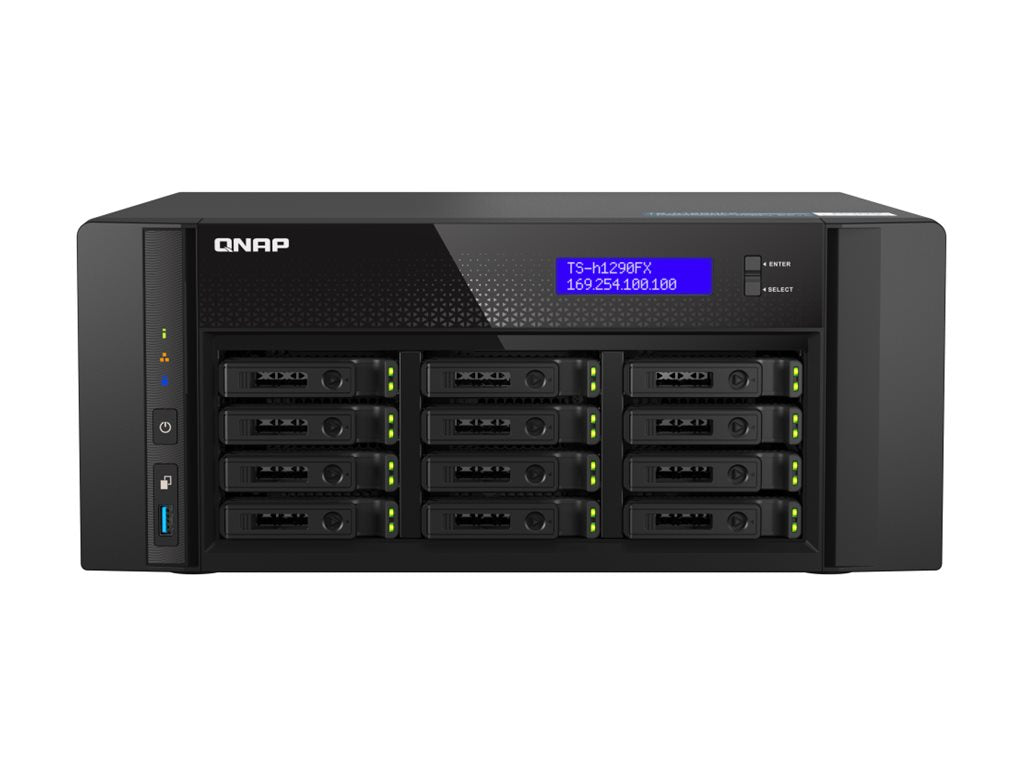 QNAP TS-h1290FX-7302P-128G NAS-Server Seitenansicht