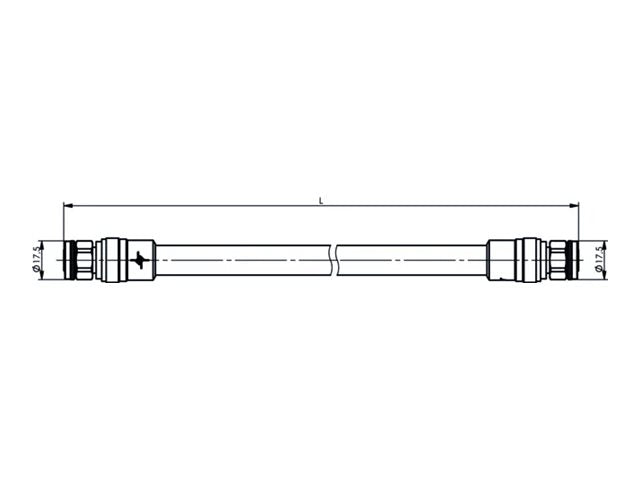 PUC TELEGÄRTNER 2.2-5 Jumper Kabel 1/2z Flex IP68 L 0.5m - Vorderansicht