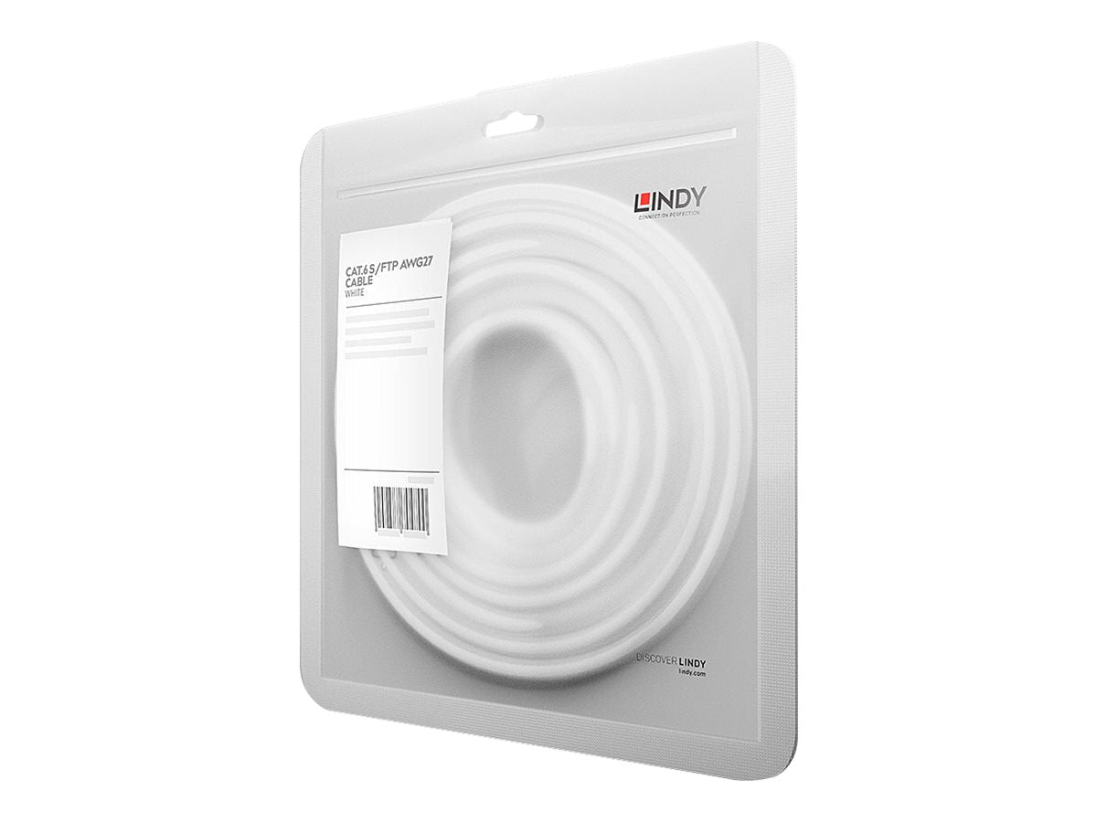 LINDY Cat.6 S/FTP Kabel, weiss, 3m Patchkabel - Vorderansicht