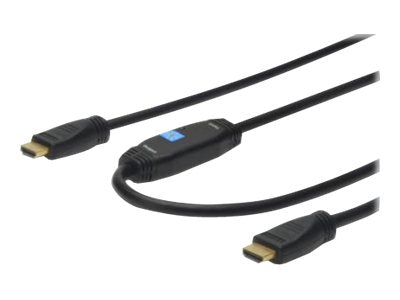 DIGITUS HDMI High Speed Anschlusskabel Typ A m/ amp. St/St 10,0m m/Ethernet - Vorderansicht