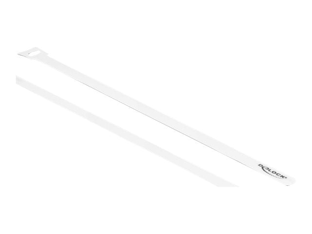 DELOCK Klett-Kabelbinder L 300 x B 12mm weiss Verpackung