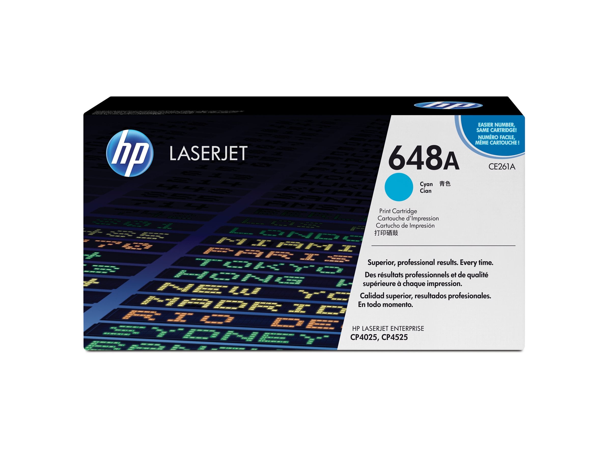 HP 648A Tonerpatrone CE261A Cyan Detailansicht