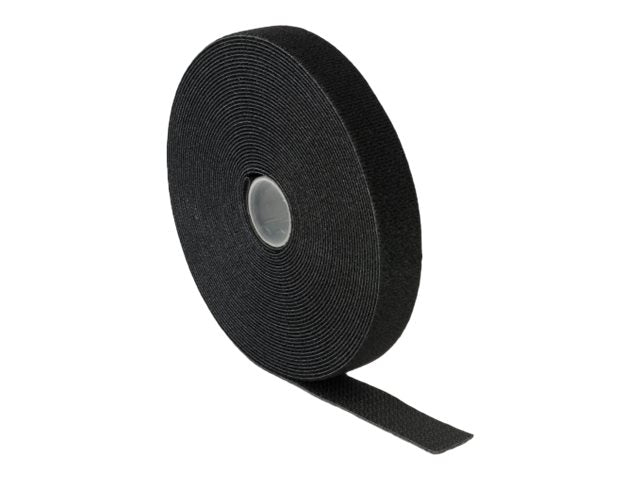 DELOCK Klettband auf Rolle L 10m x B 20mm in Box schwarz - Vorderansicht