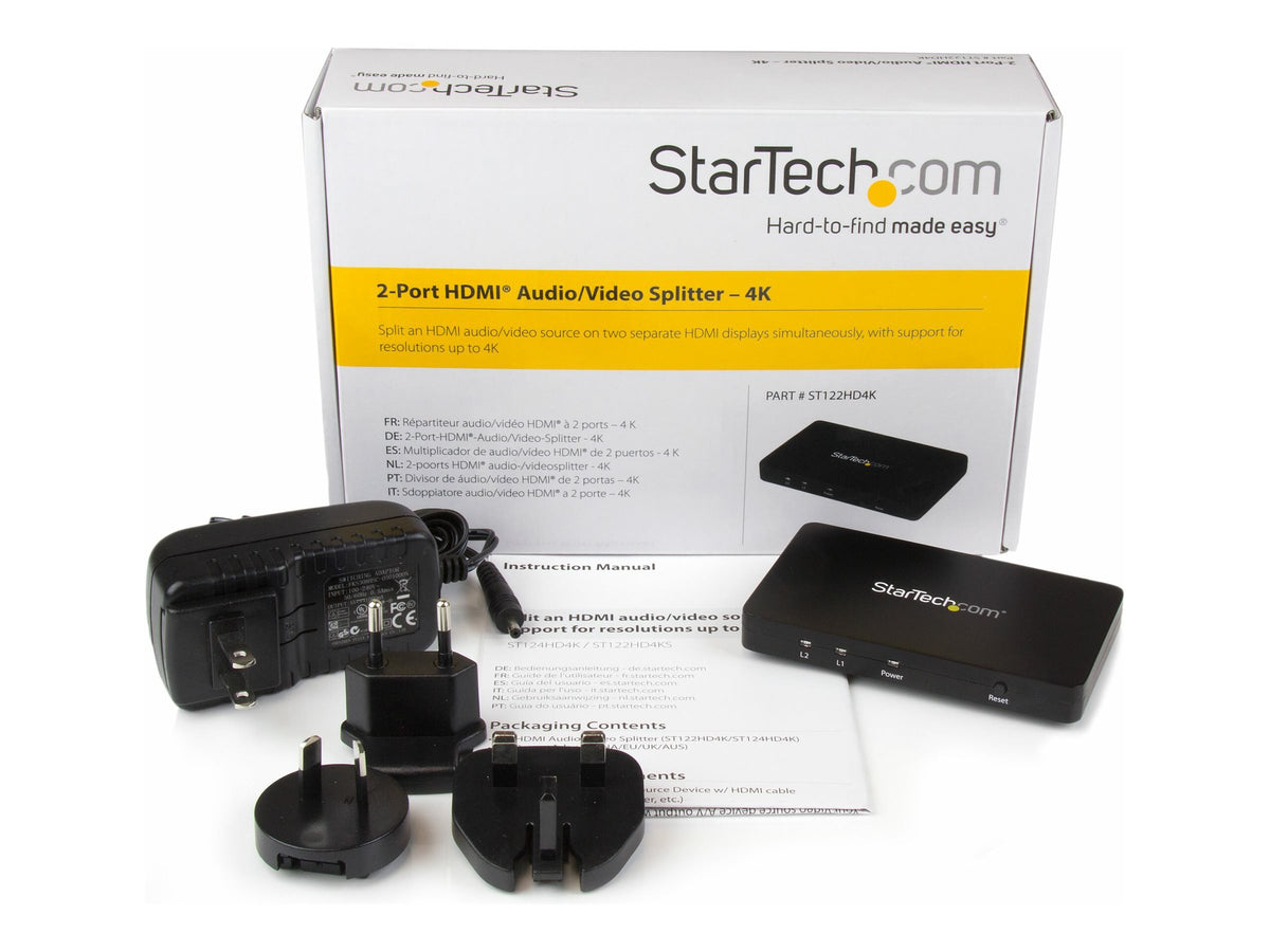 STARTECH.COM 2 Port HDMI 4k Video Splitter Verpackung
