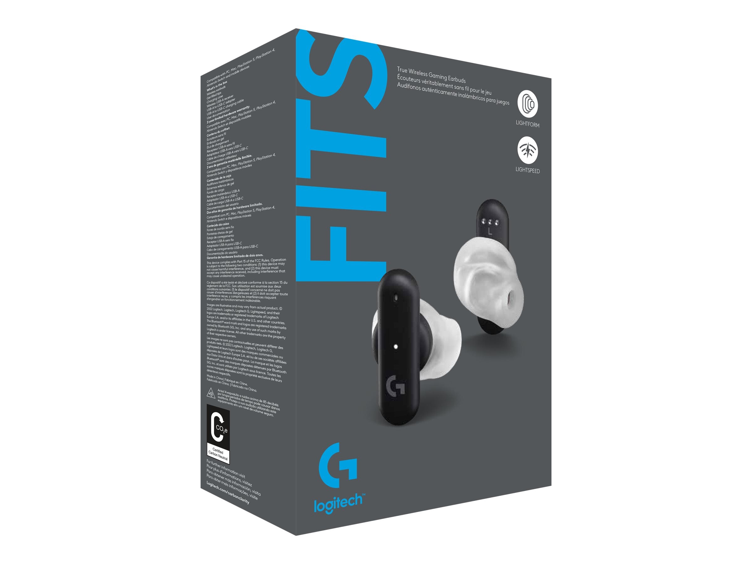 LOGITECH FITS True Wireless Gaming Earbuds Verpackung
