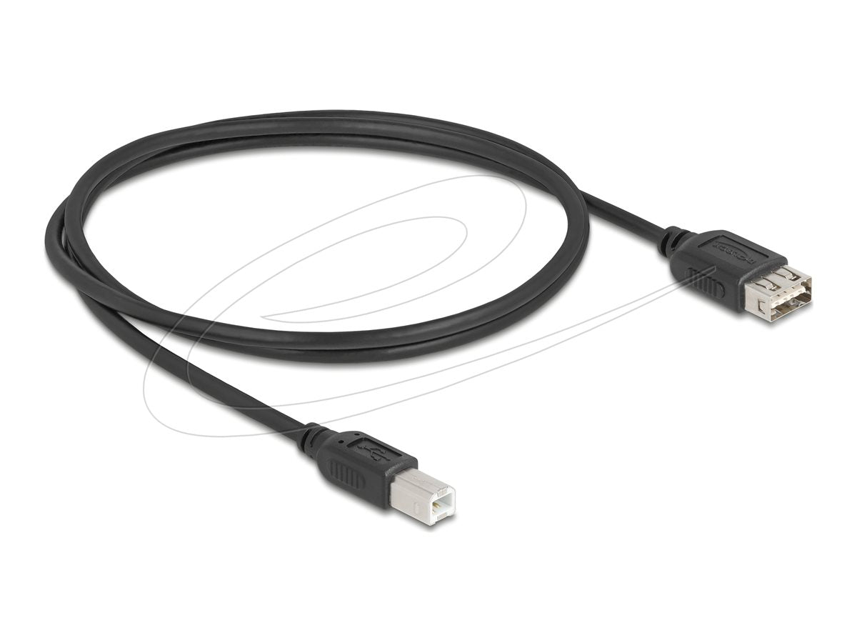 DELOCK USB 2.0 Kabel USB Typ-B Stecker zu EASY USB Typ-A Buchse 1m - Vorderansicht