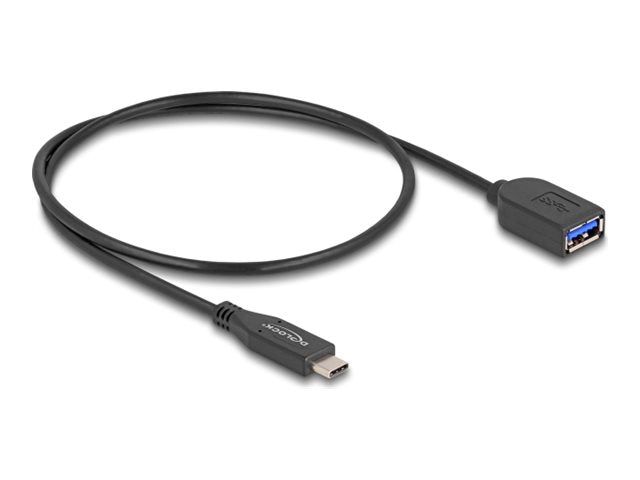 DELOCK USB 10 Gbps Kabel USB Type-C Stecker zu Typ-A Buchse 50cm - Vorderansicht