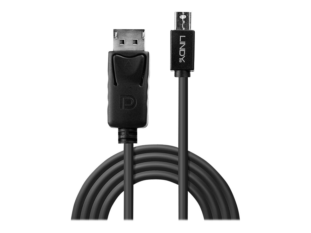 LINDY Mini DP zu DP Kabel 3m - Vorderansicht