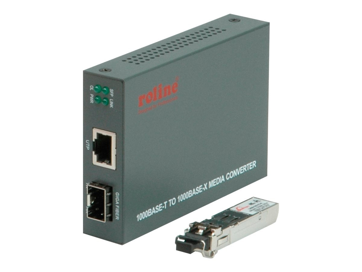 ROLINE Gigabit Konverter RJ-45 - LC inkl. mini-GBIC Vorderansicht