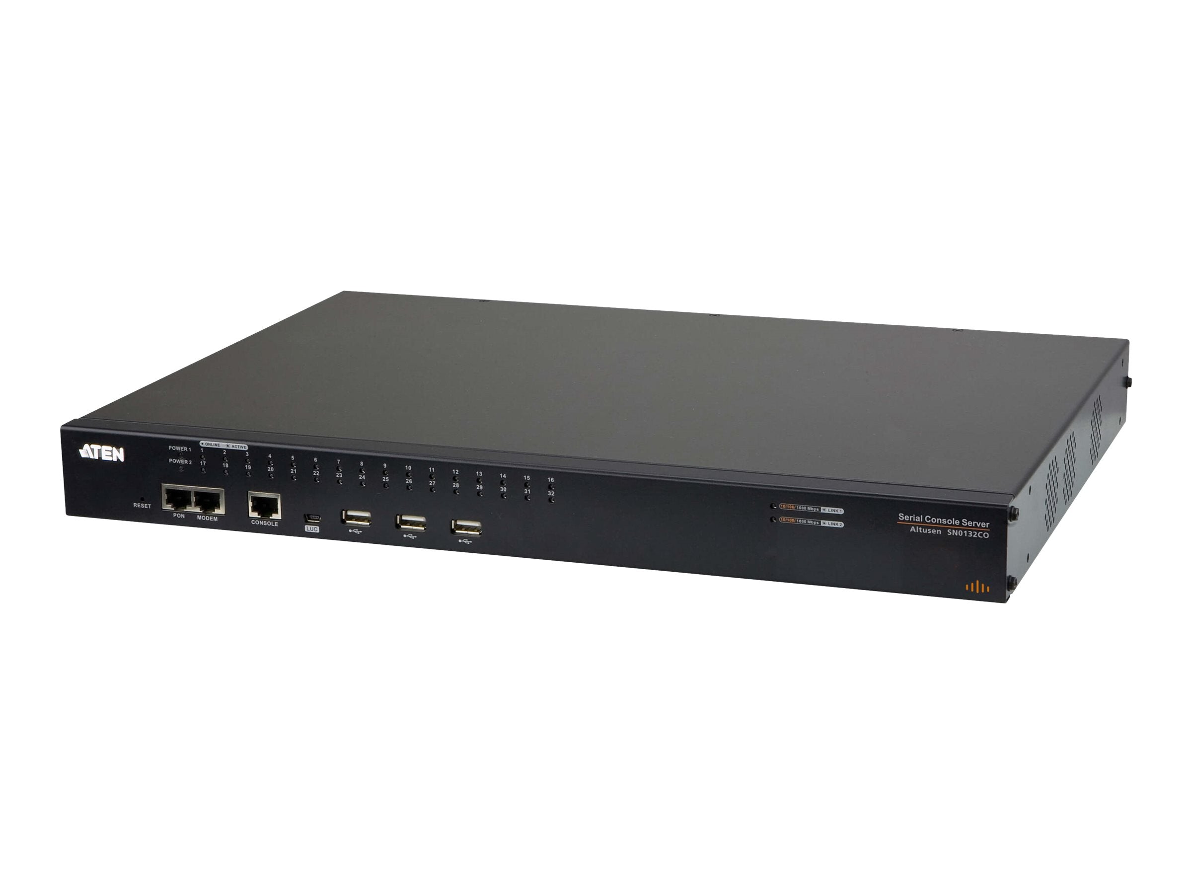 ATEN SN0132O 32-Port Serieller Konsolen Server Vorderansicht