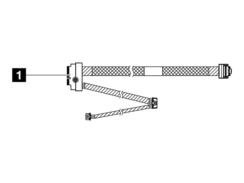 LENOVO ISG ThinkSystem SR630 V3 M.2 NVMe 2-Bay RAID Cable Kit - Vorderansicht