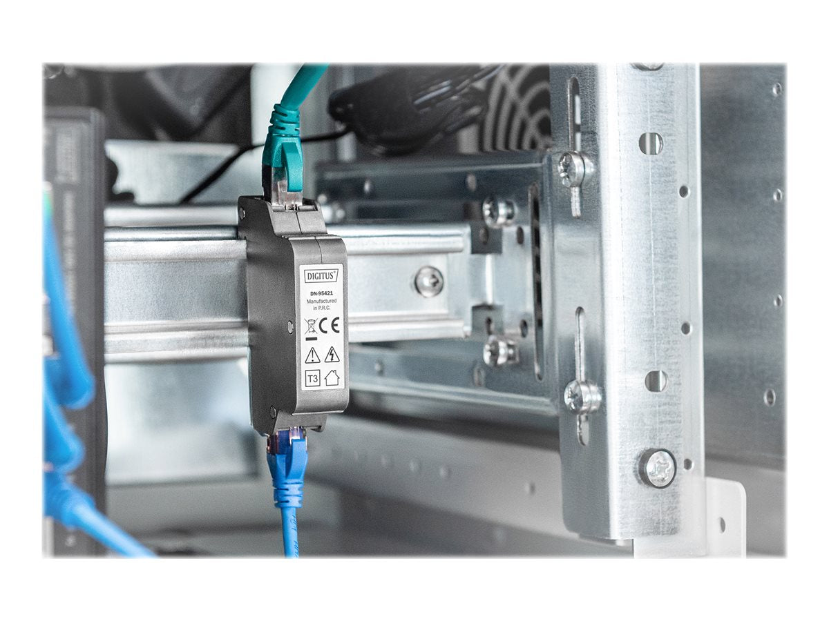 DIGITUS Indoor DIN PoE surge protector Vorderansicht