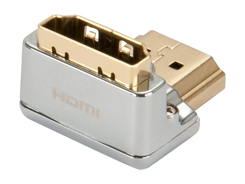 LINDY CROMO HDMI Adapter 90grad runter Stecker Typ AM an Typ AF - Anschlussansicht