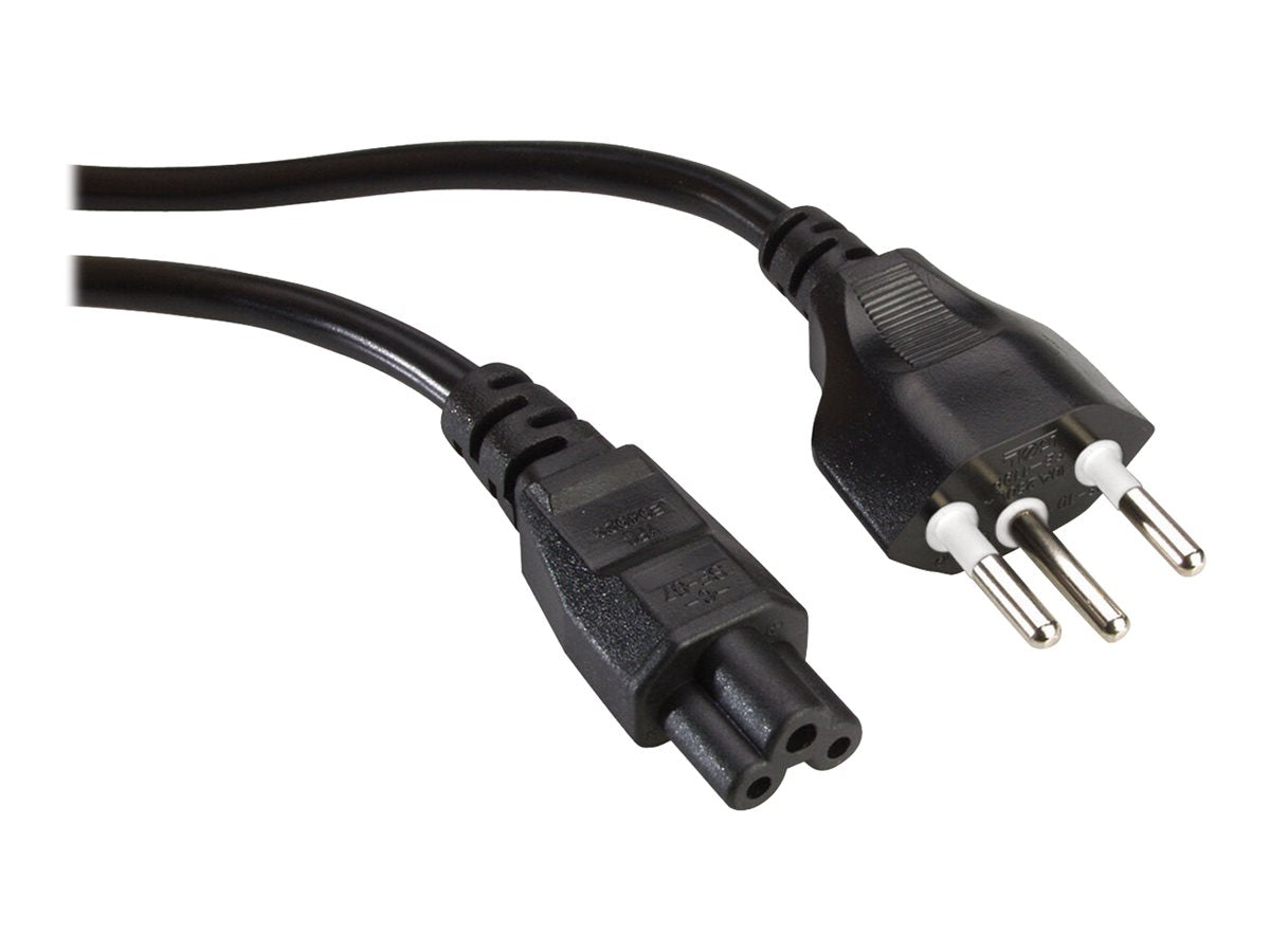 VALUE Netzkabel T12 auf C5 3polig schwarz 1m - Verpackung