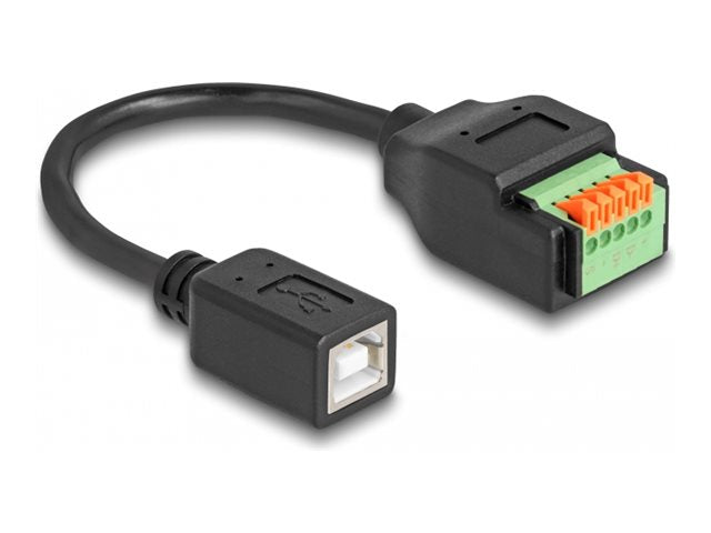 DELOCK USB 2.0 Kabel Typ-B Buchse zu Terminalblock Adapter Vorderansicht