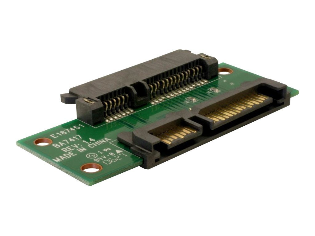 DELOCK Adapter Verlaengerung SATA 22pin Stecker/Buchse - Vorderansicht