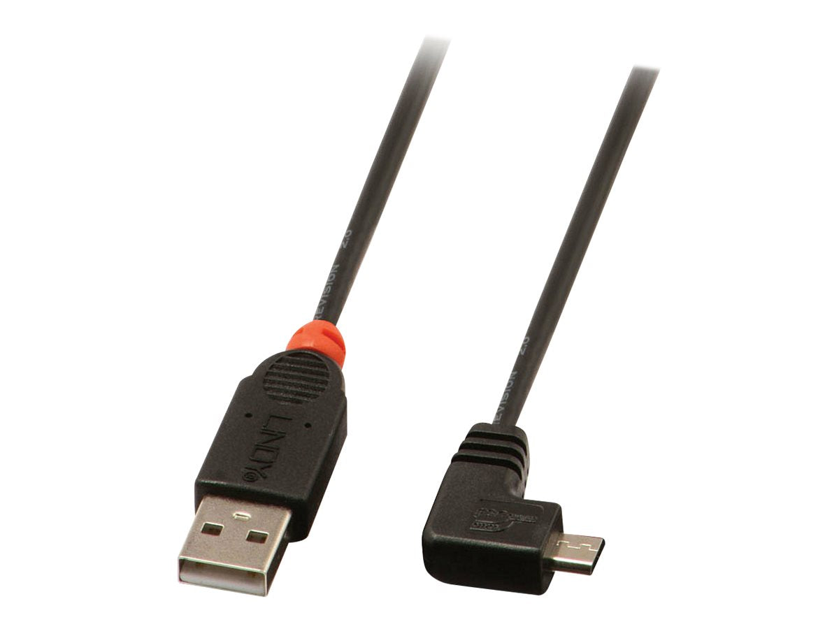 LINDY USB 2.0 Typ A/Micro-B 90 0,5m Kabel Vorderansicht