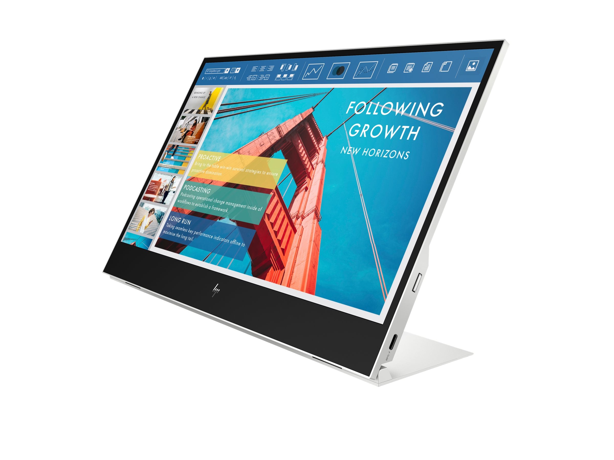 HP E14 G4 Portable Monitor Anschlussdetails