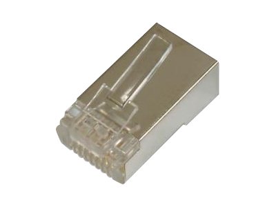 ASSMANN Modularstecker geschirmt 8P8C RJ45 Cat6 grau Vorderansicht