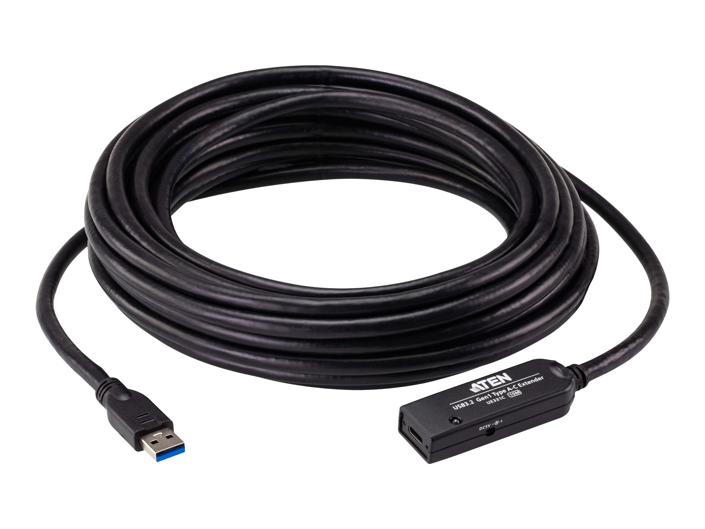 ATEN UE331C USB-A 3.2 Gen1 zu USB-C Extender Kabel 10m - Vorderansicht
