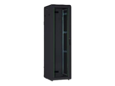 DIGITUS Netzwerkschrank 48,3cm 26HE schwarz Vorderansicht