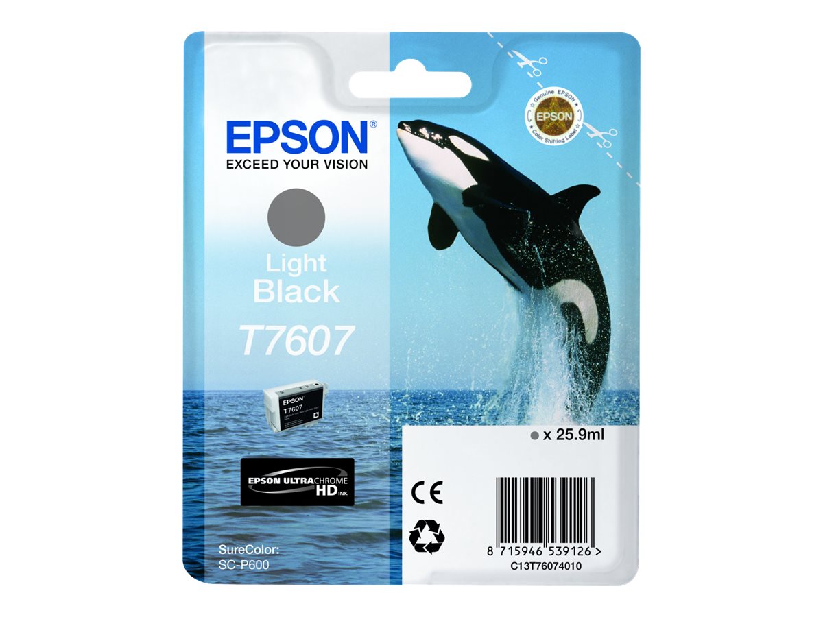 EPSON T7607 Tintenpatrone light black Seitenansicht