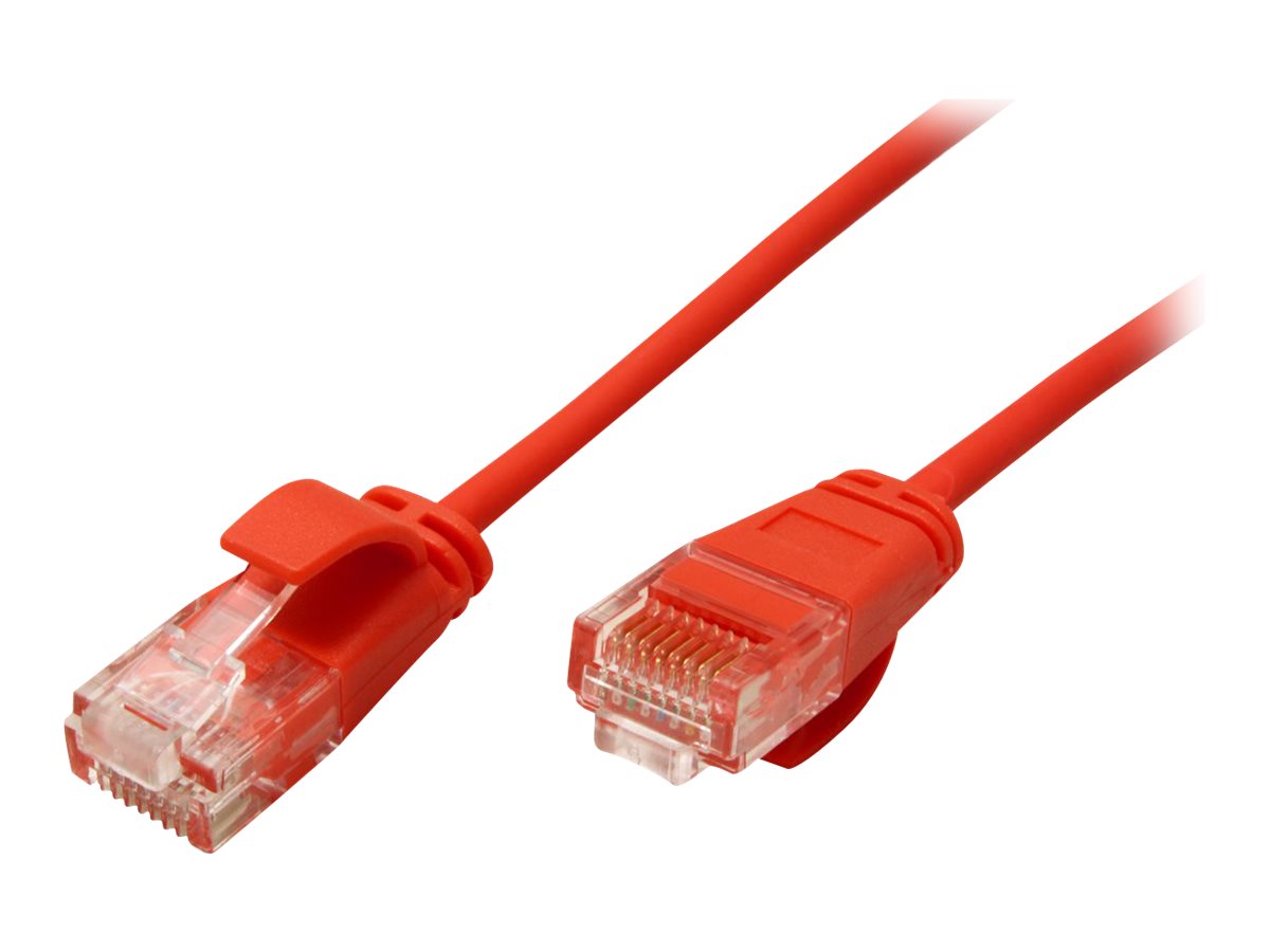 ROLINE UTP DataCenter Patchkabel Kat.6A Class EA LSOH slim rot 0,5m Vorderansicht