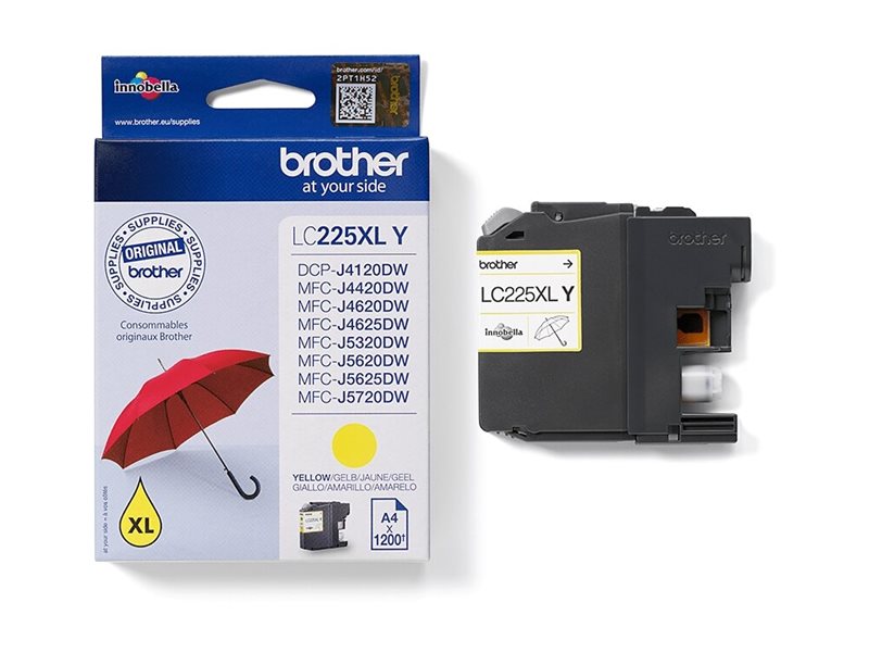 BROTHER LC-225XL Tinte gelb Detailansicht