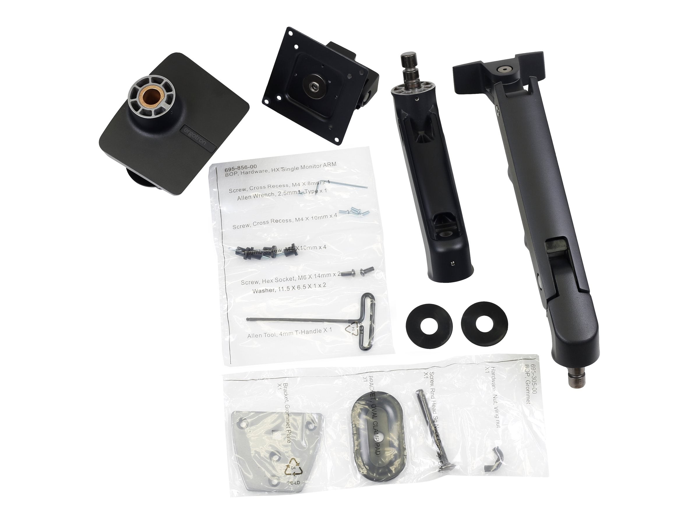 Verpackung des ERGOTRON HX Monitorarms mit HD Monitorgelenk in schwarz
