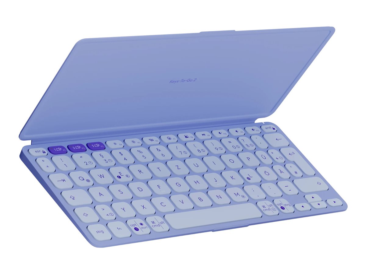 LOGITECH Keys-To-Go 2 Lilac Tastatur Vorderansicht