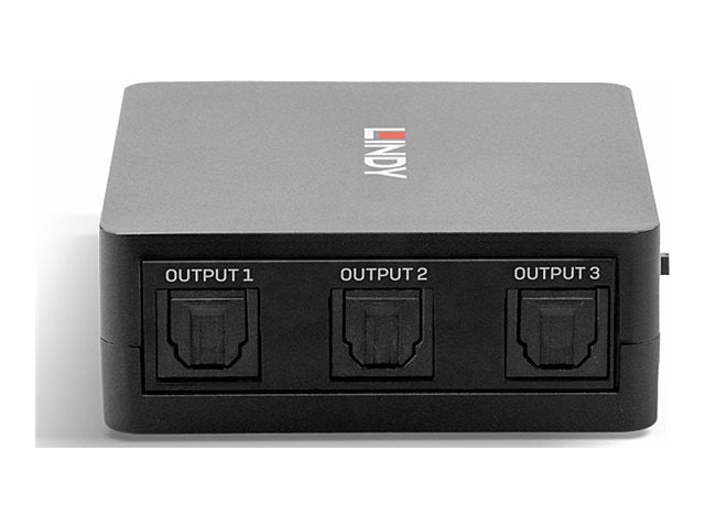 LINDY 3 Port TosLink Optisch Digitaler Audio Splitter - Anschlussansicht