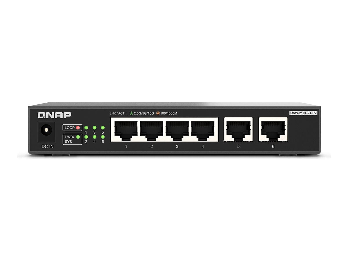 QNAP QSW-2104-2T-R2 unmanaged Switch Vorderansicht