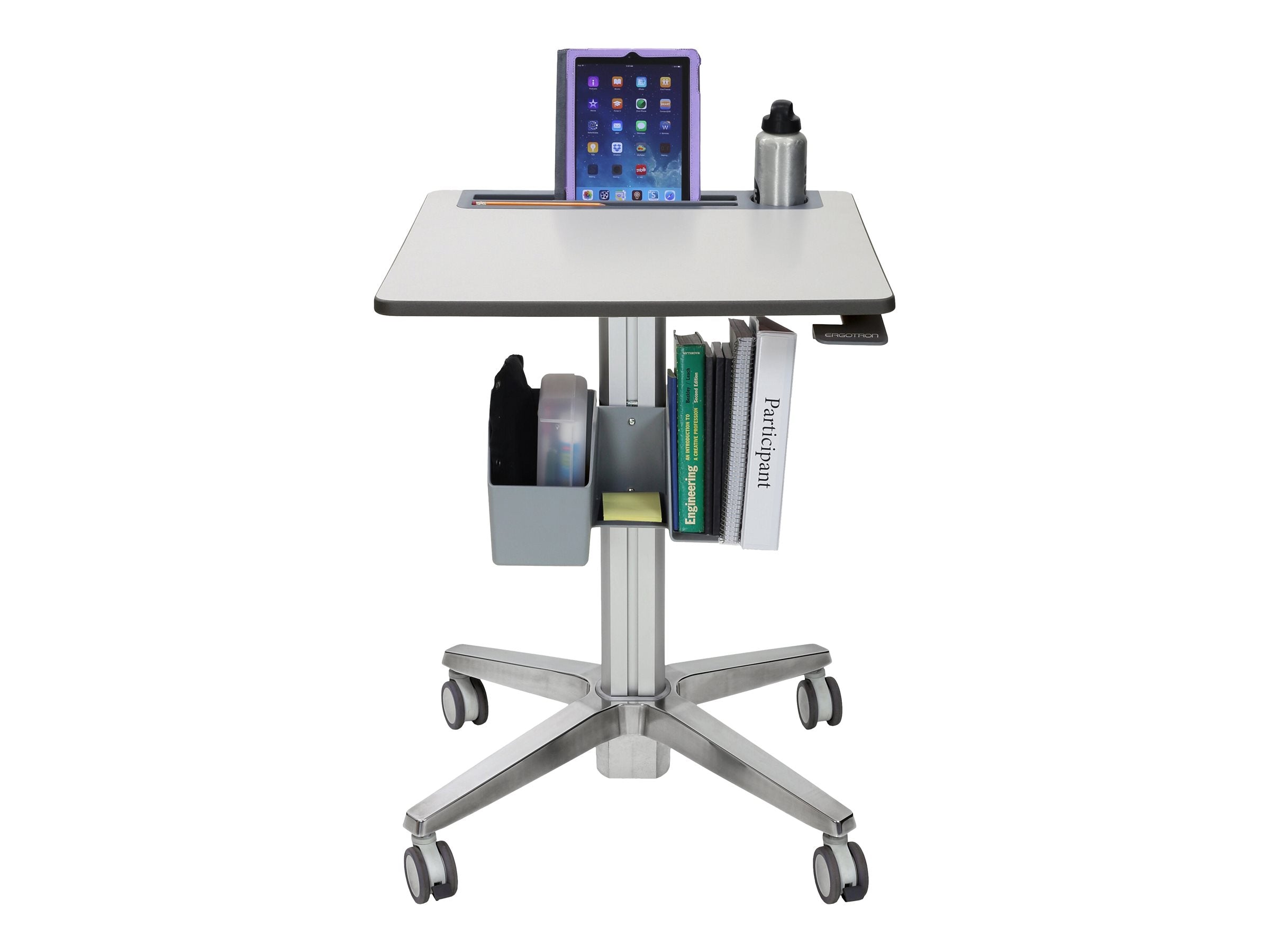 Vorderansicht des ERGOTRON LearnFit Sit-Stand Schreibtisch