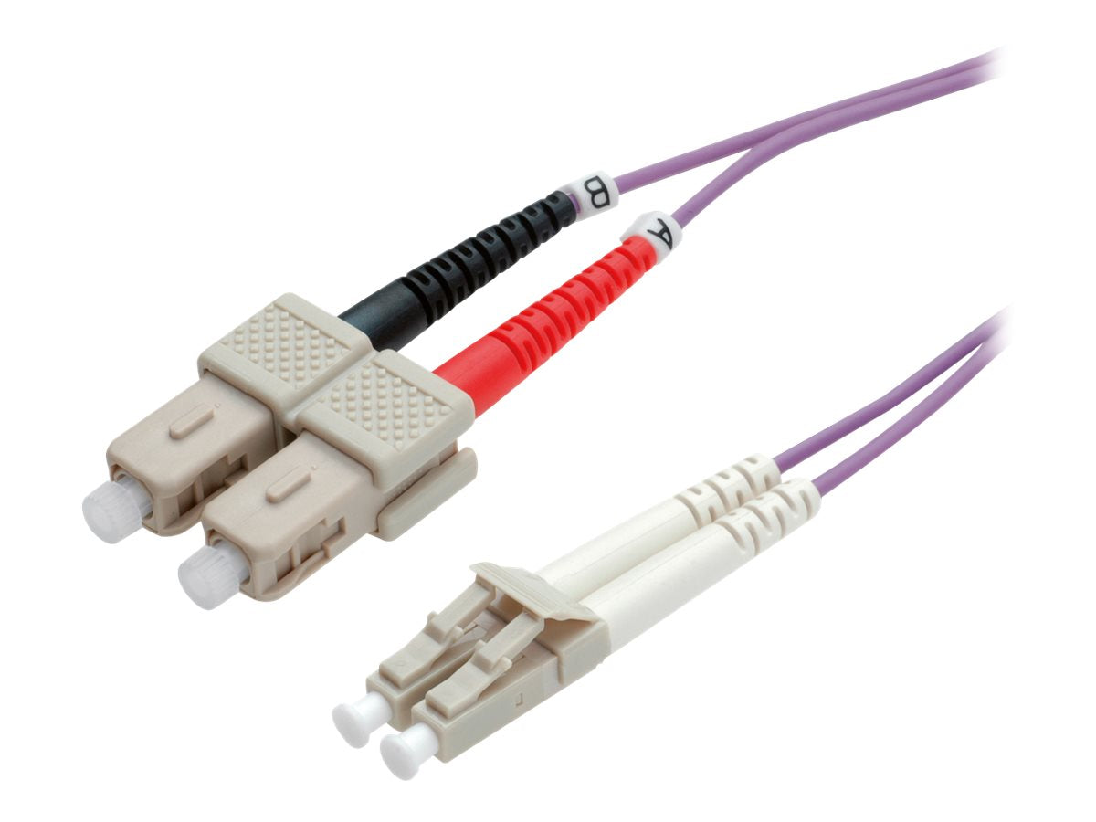 VALUE LWL-Kabel 50/125um OM4 LC/SC violett 3m Verpackung