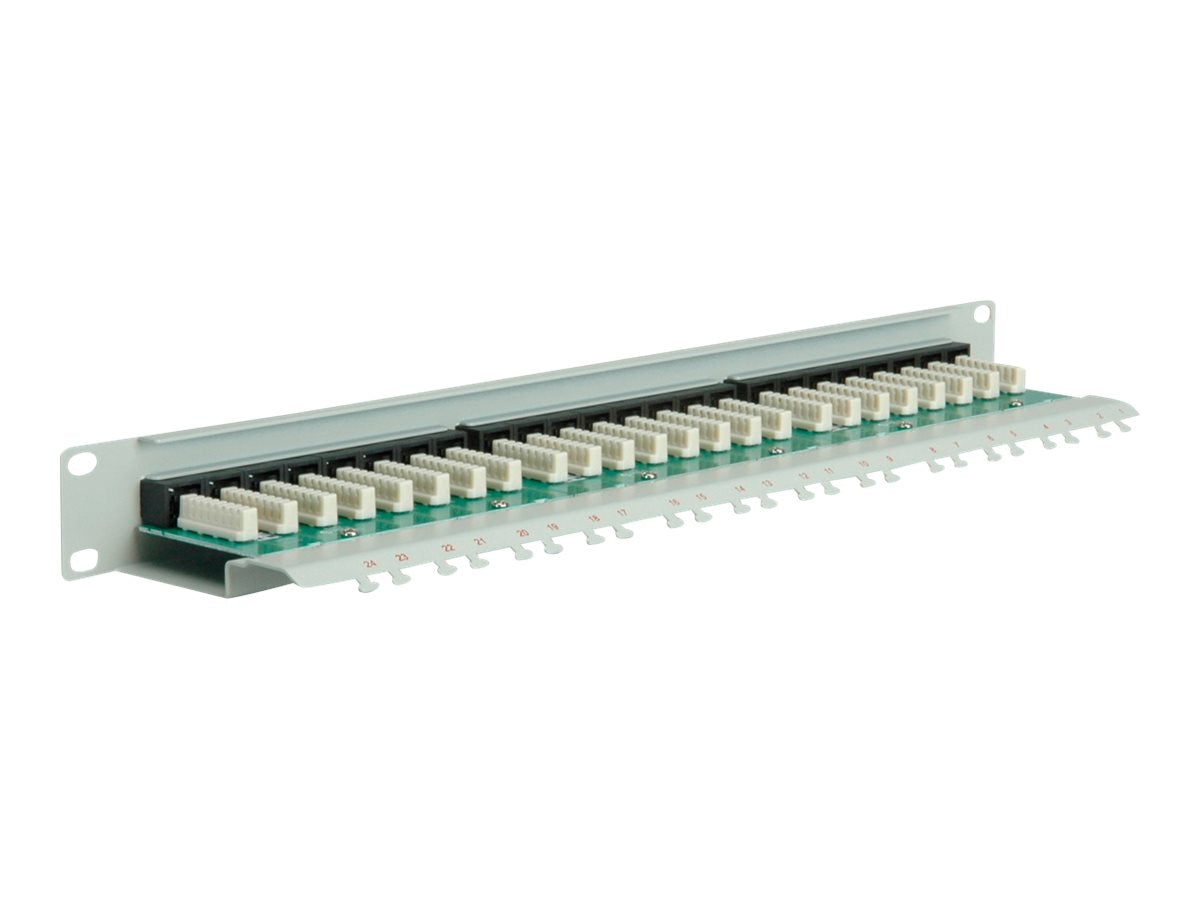 ROLINE Kat.6 Class E 48,26cm 19Zoll-Patchpanel 24P ungeschirmt - Vorderansicht
