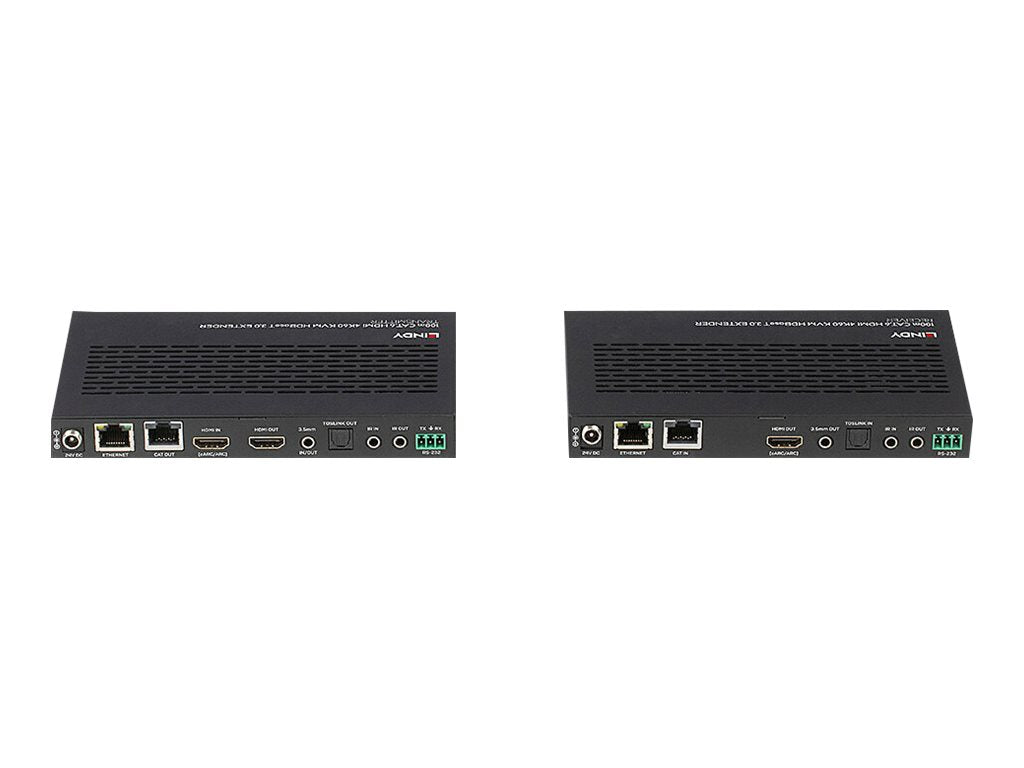 LINDY 100m Cat.6A HDMI 4K60 HDBaseT 3.0 KVM Extender Anschlussansicht