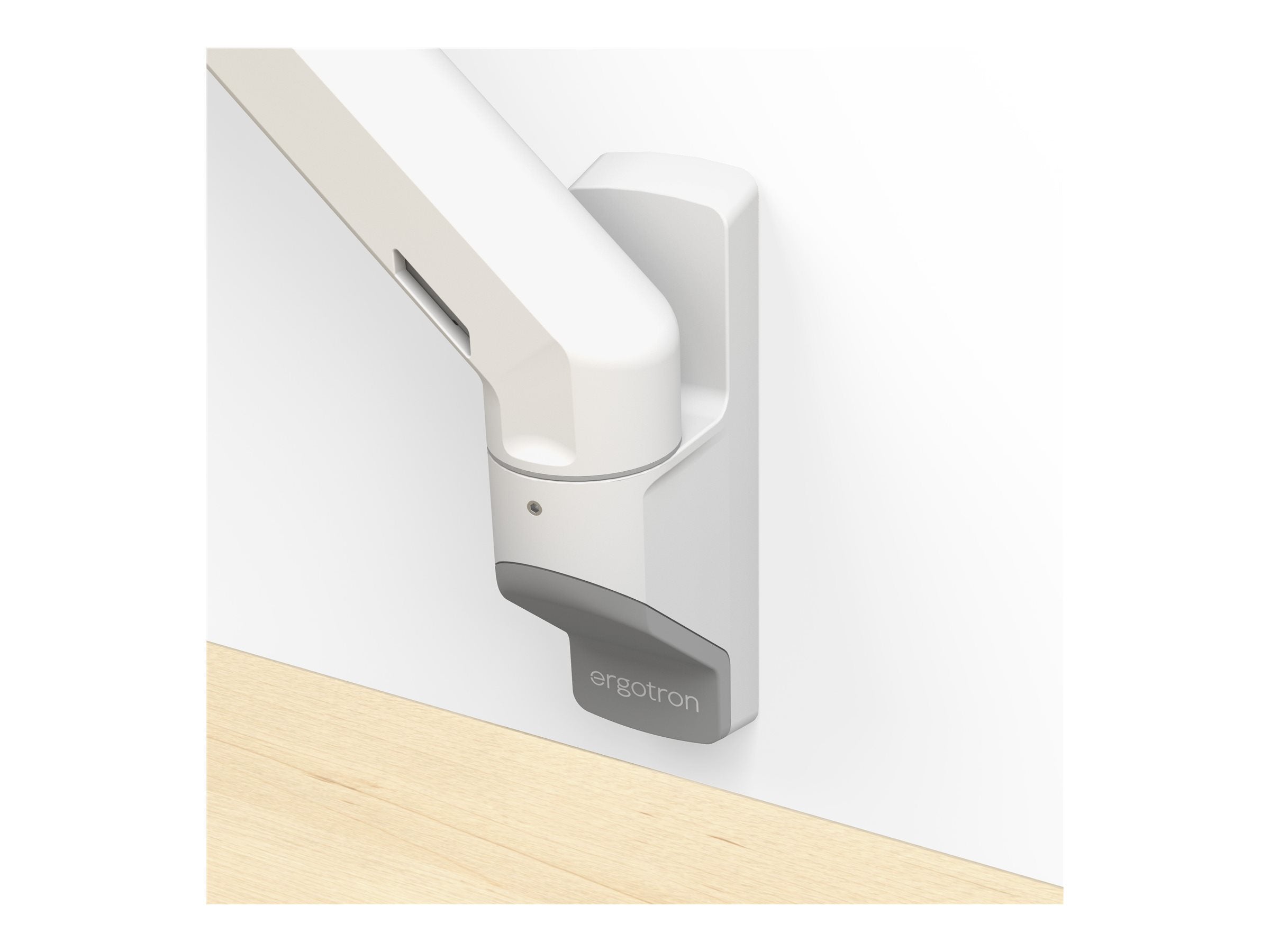Vorderansicht des ERGOTRON HX Monitor Arm Wand-Umbausatz weiß