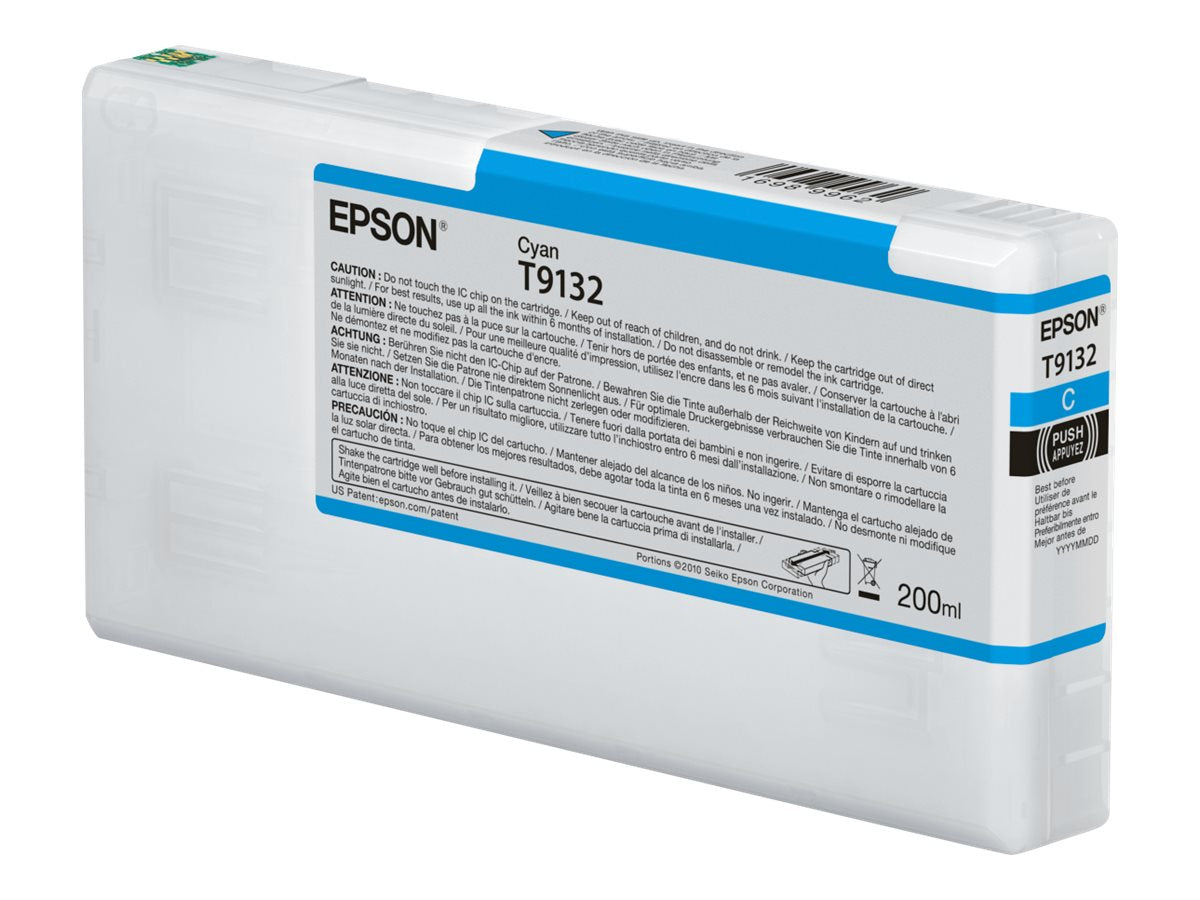 EPSON T9132 Cyan Ink Cartridge 200ml Vorderansicht