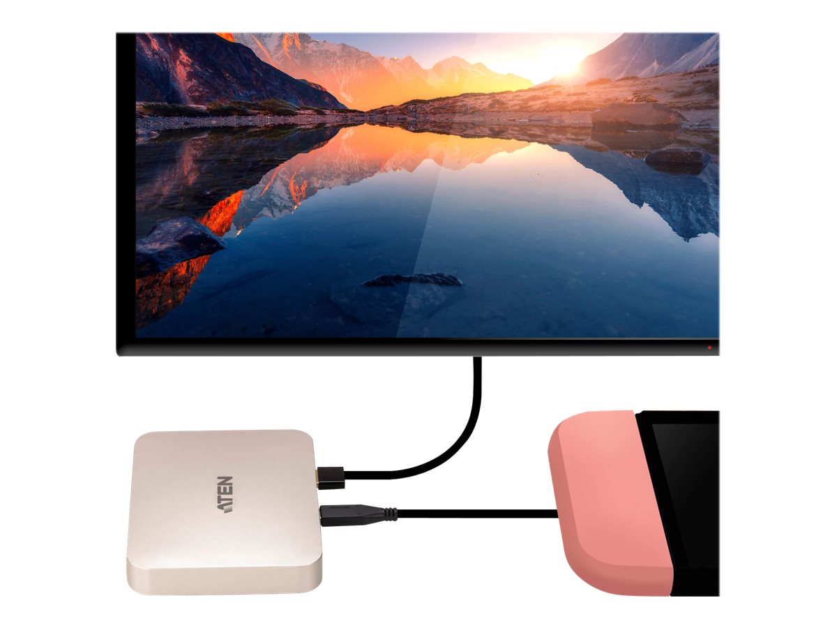 ATEN UH3235 USB-C 4K Ultra Mini Dock Seitenansicht