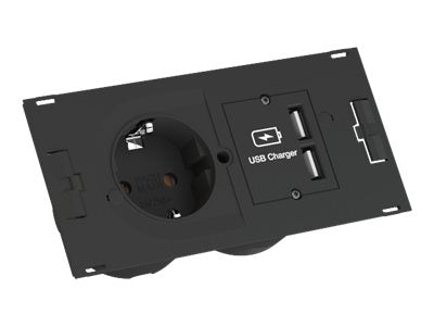 BACHMANN DUE Set 1xDUE CEE7/7+USB Vorderansicht