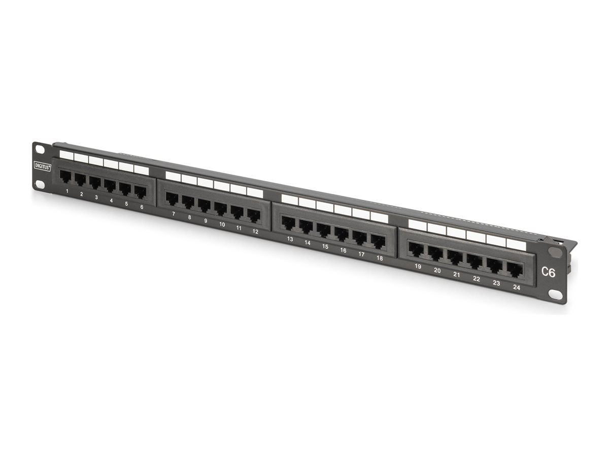 DIGITUS CAT 6 Klasse E Patch Panel ungeschirmt Vorderansicht