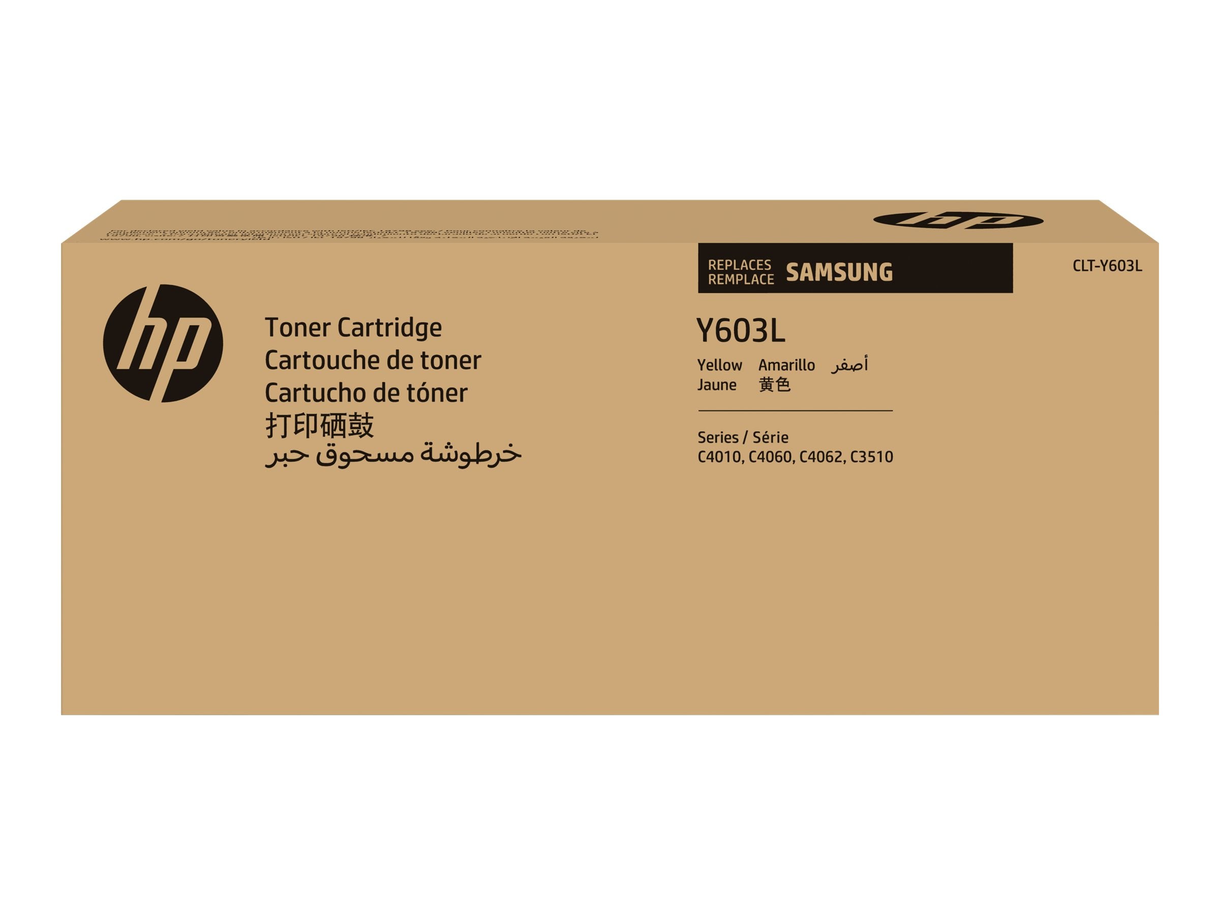 Verpackung der SAMSUNG CLT-Y603L High Yield Yellow Toner Cartridge