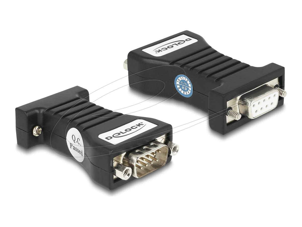 DELOCK Isolator RS-232 D-Sub 9 female to RS-232 D-Sub 9 male - Vorderansicht