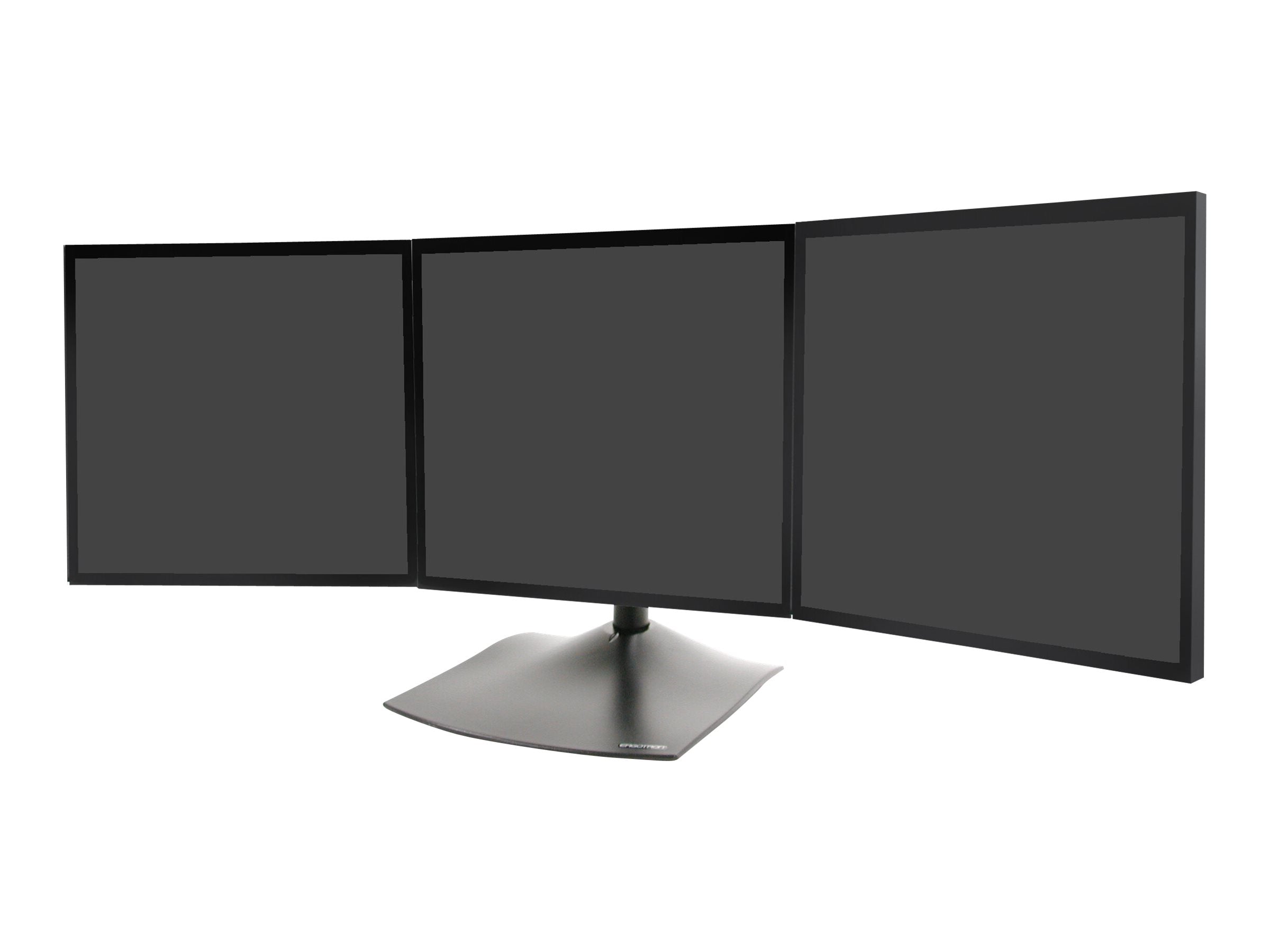Vorderansicht des ERGOTRON DS100 Triple Monitor Stand