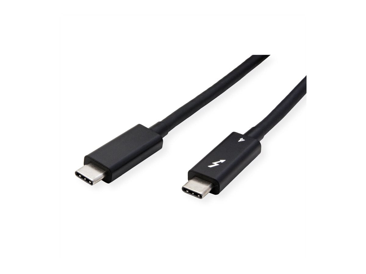 ROLINE Thunderbolt 4 Kabel C-C ST/ST 40Gbit/s 100W aktiv schwarz 2m - Verpackung