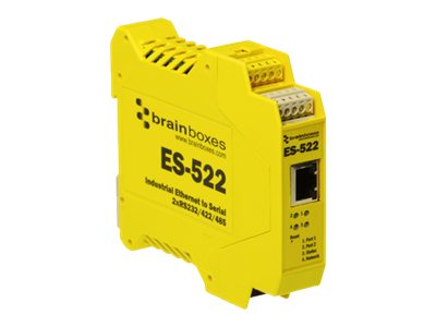 LENOVO Brainboxes Industrial Ethernet to 2x Serial Adapter ES-522 - Vorderansicht
