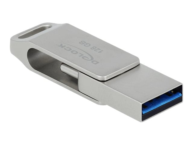 DELOCK USB 3.2 Gen 1 USB-C + Typ-A Speicherstick 128GB Detailansicht
