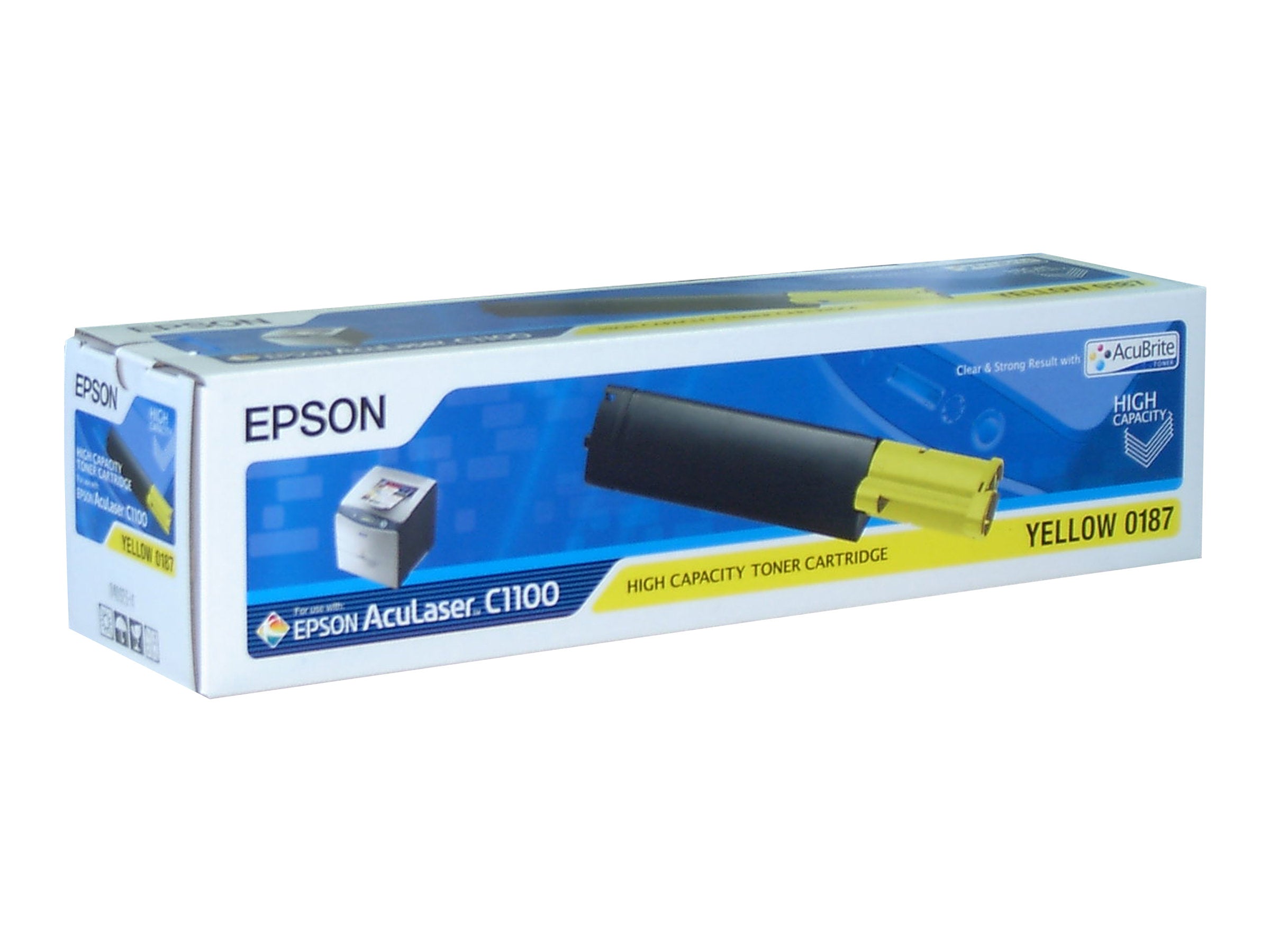 EPSON AcuLaser C1100 Toner gelb hohe Kapazität Vorderansicht