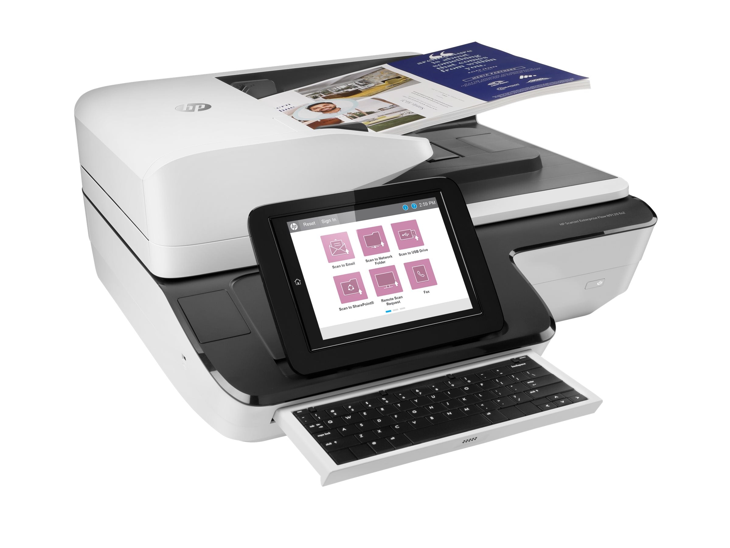 HP ScanJet Enterprise Flow N9120 fn2 Dokumentenscanner - Rückansicht