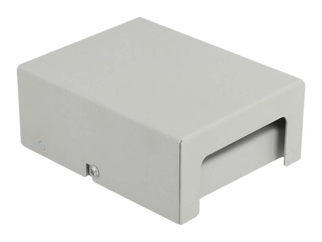 DELOCK Keystone Patchpanel 4 Port grau - Vorderansicht